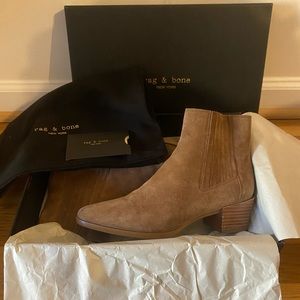 rag & bone camel suede ankle boots